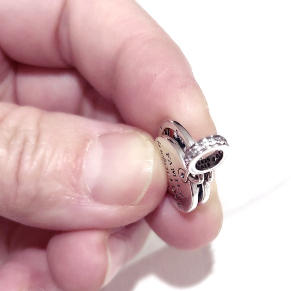 PANDORA Glow-in-the-dark Infinity Tree Double Dangle Charm w/box - Picture 6 of 8